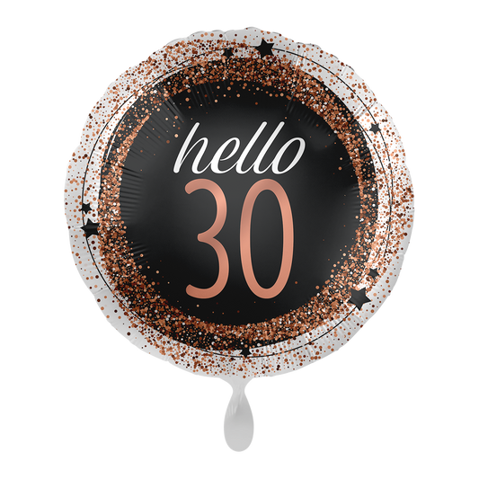 1 Ballon - Paillettes Hello 30