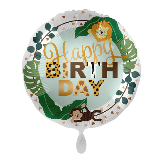1 Ballon - Jungle Friends Anniversaire - FRA