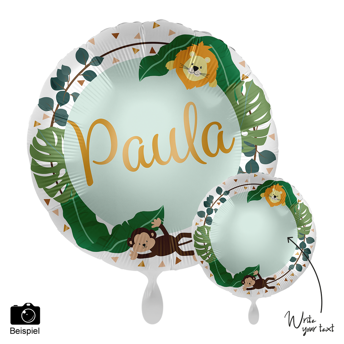 1 Ballon - Personaliseer HET - Jungle Vrienden