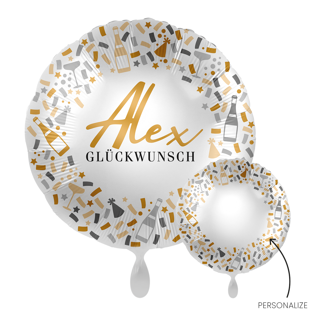 1 ballon - personaliseer IT - Hallo