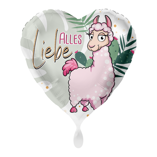 1 Ballon - Lama rose Joyeuse Fête