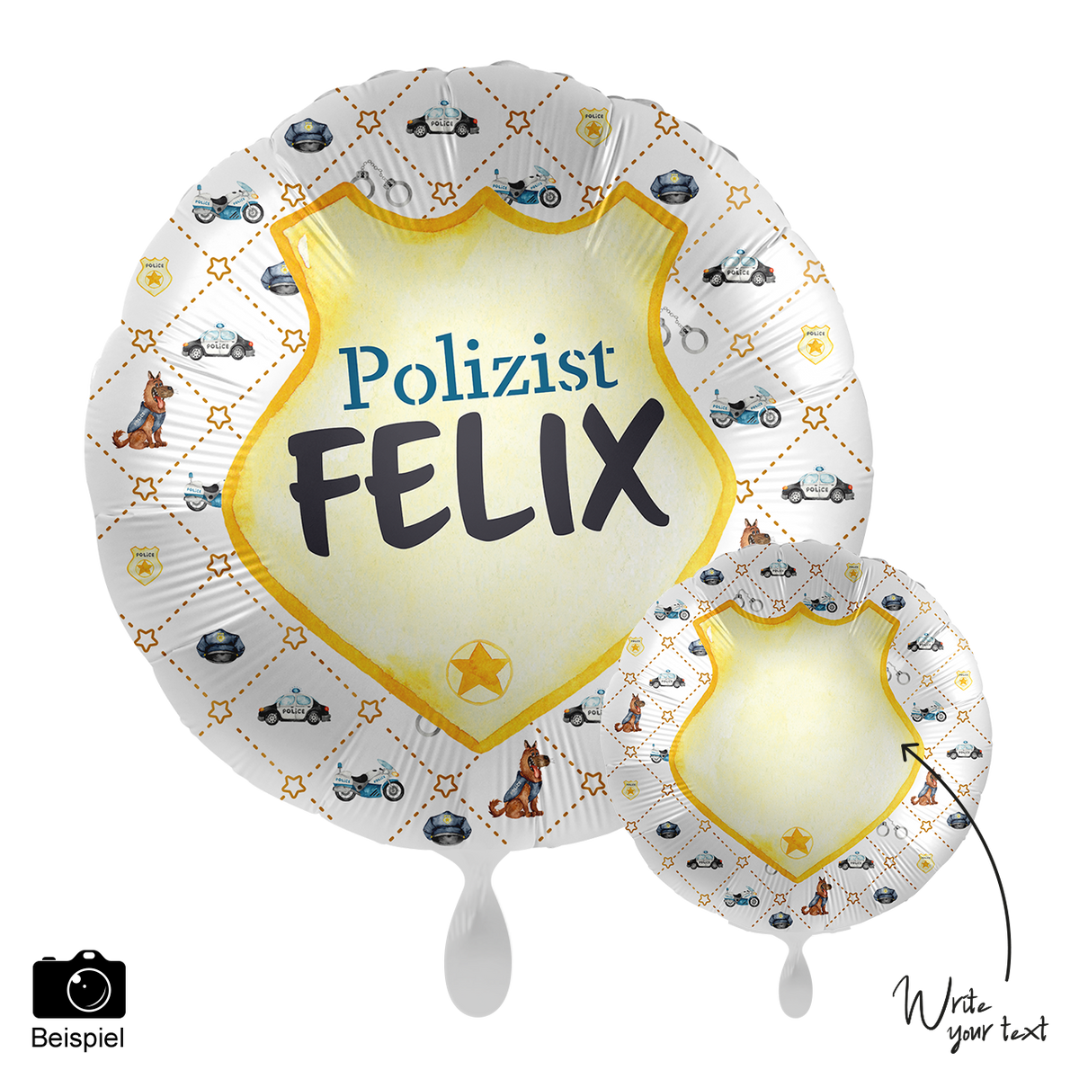1 Ballon - Personalisez-le - Académie de Police