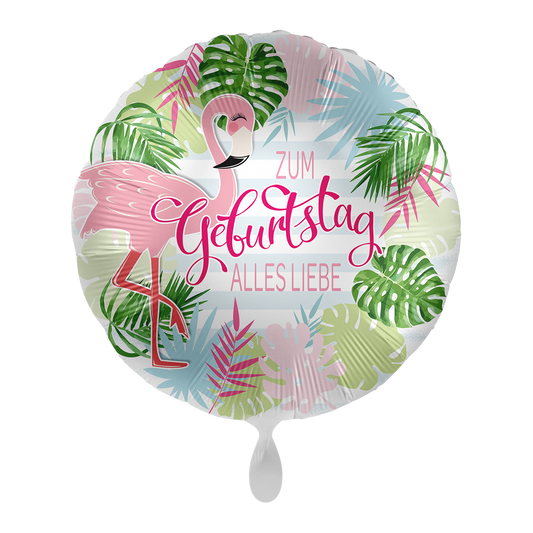 1 Ballon - Verjaardag Flamingo