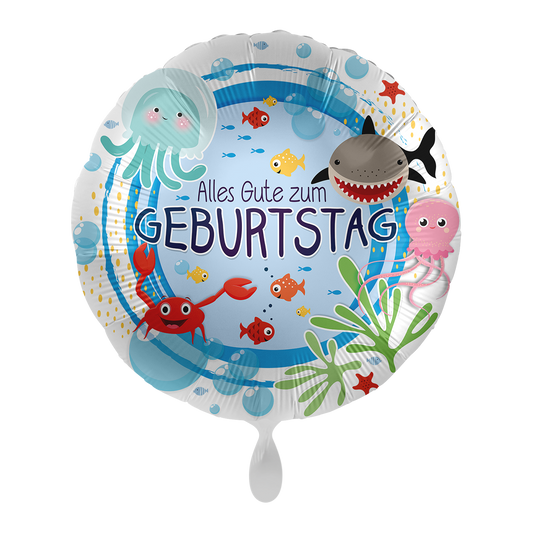 1 Ballon - Anniversaire monde sous-marin