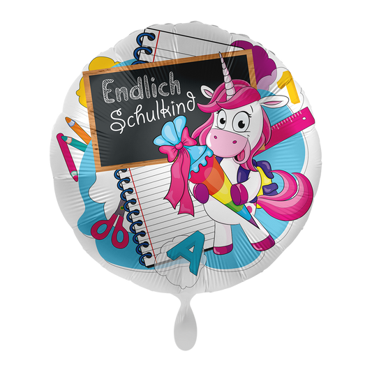 1 Ballon - Eenhoorn Eindelijk een schoolkind