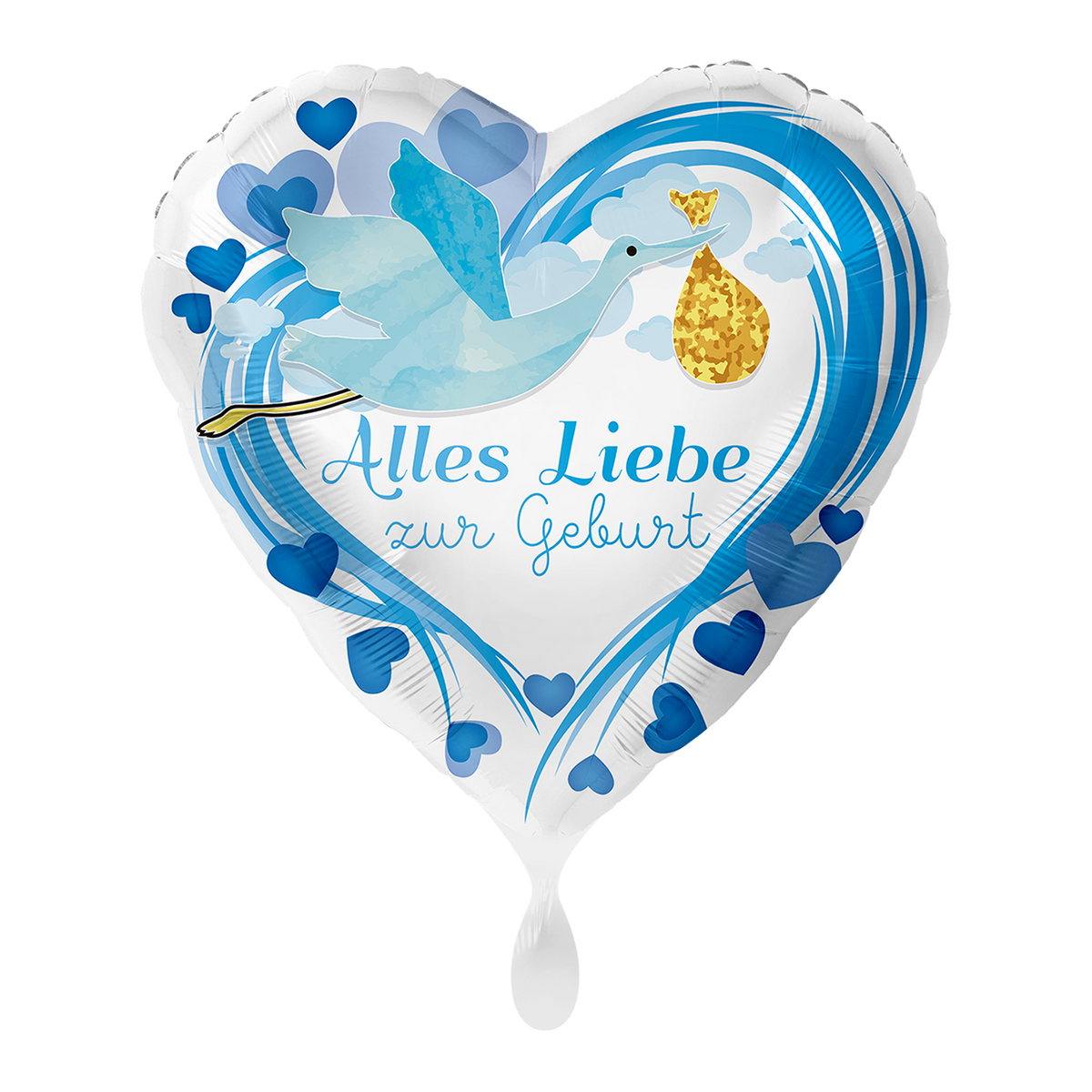 1 ballon - Alle liefde bij de geboorte blauw
