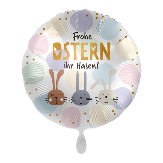 1 ballon – Joyeuses Pâques – Lapins – FRA
