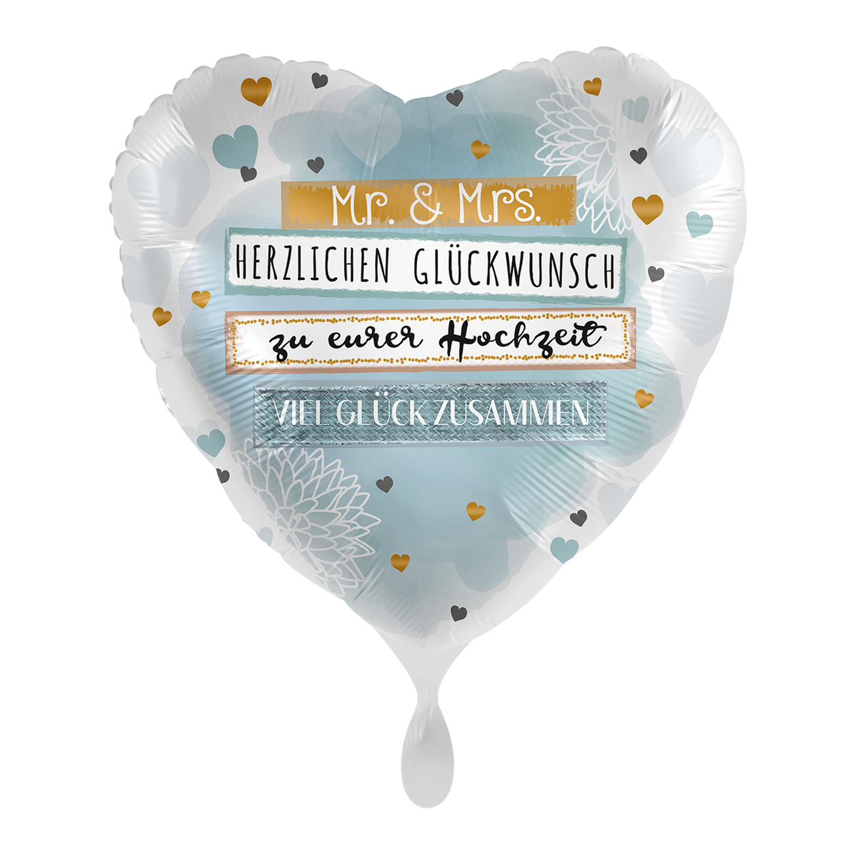 1 ballon - Dhr. & Mevr. Gefeliciteerd