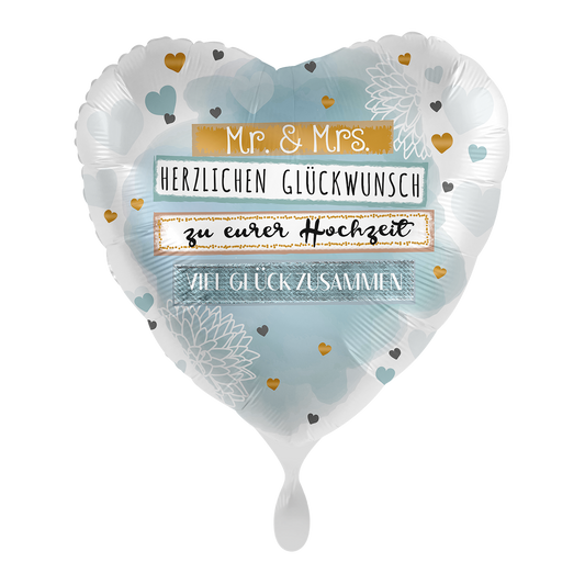 1 ballon - Mr. & Mrs. Félicitations