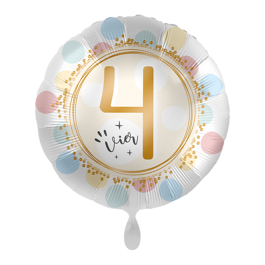 1 Ballon - Rainbow Dots - Quatre