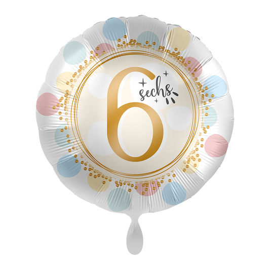 1 Ballon - Rainbow Dots - Six