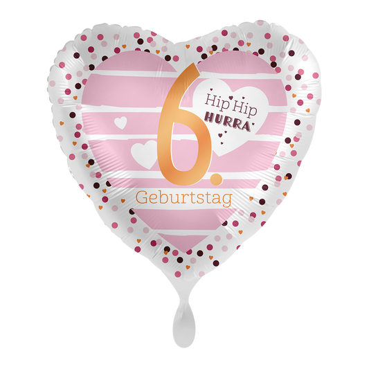 1 ballon - 6 ans Cœurs - ALL