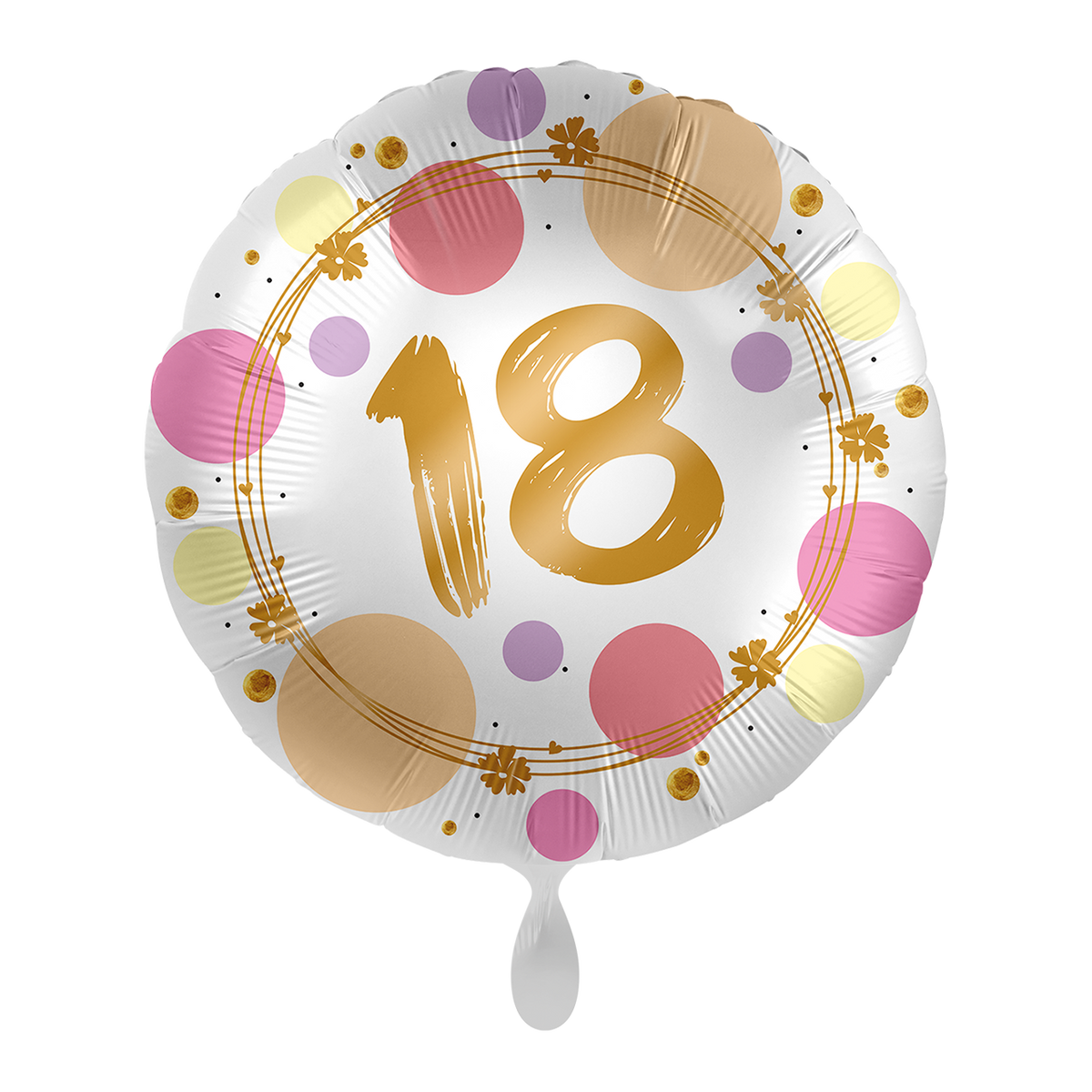 1 Ballon - Glanzende Stippen 18 - UNI