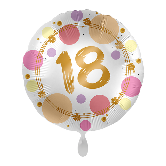 1 Ballon - Glanzende Stippen 18 - UNI