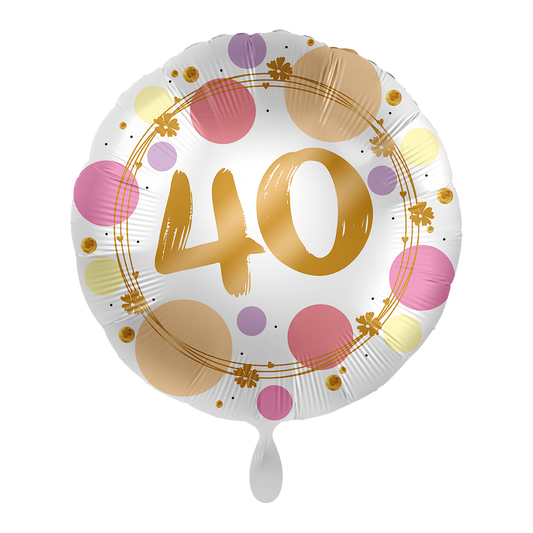 1 Ballon - Glanzende Stippen 40 - UNI