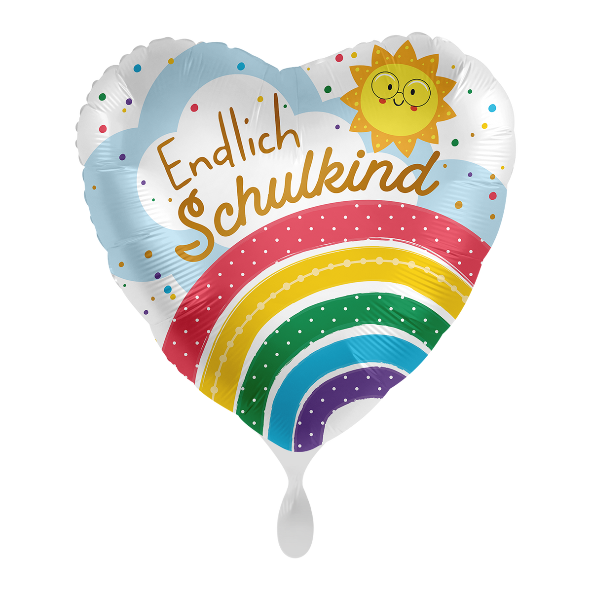 1 Ballon - Enfin écolier arc-en-ciel