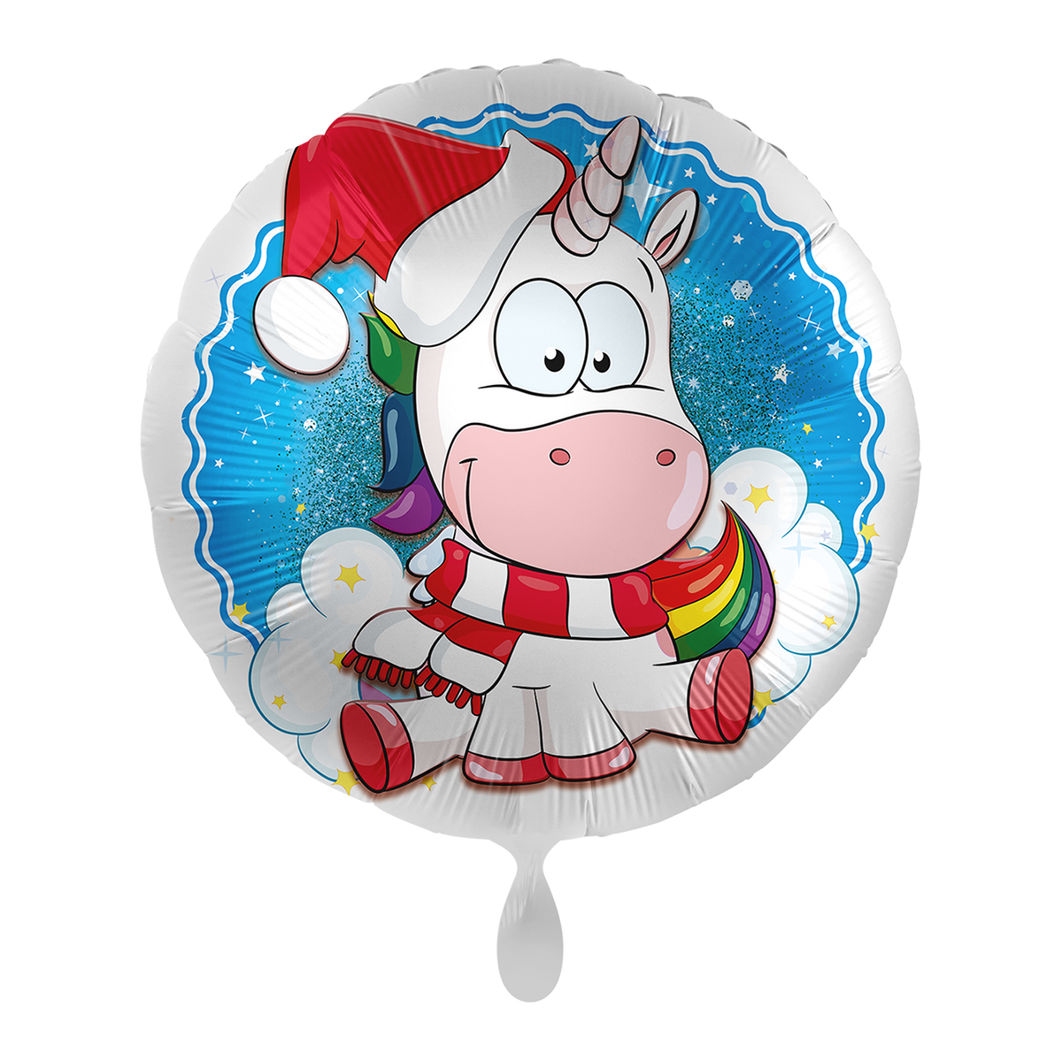 1 ballon - Licorne de Noël - UNI
