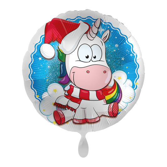 1 ballon - Licorne de Noël - UNI