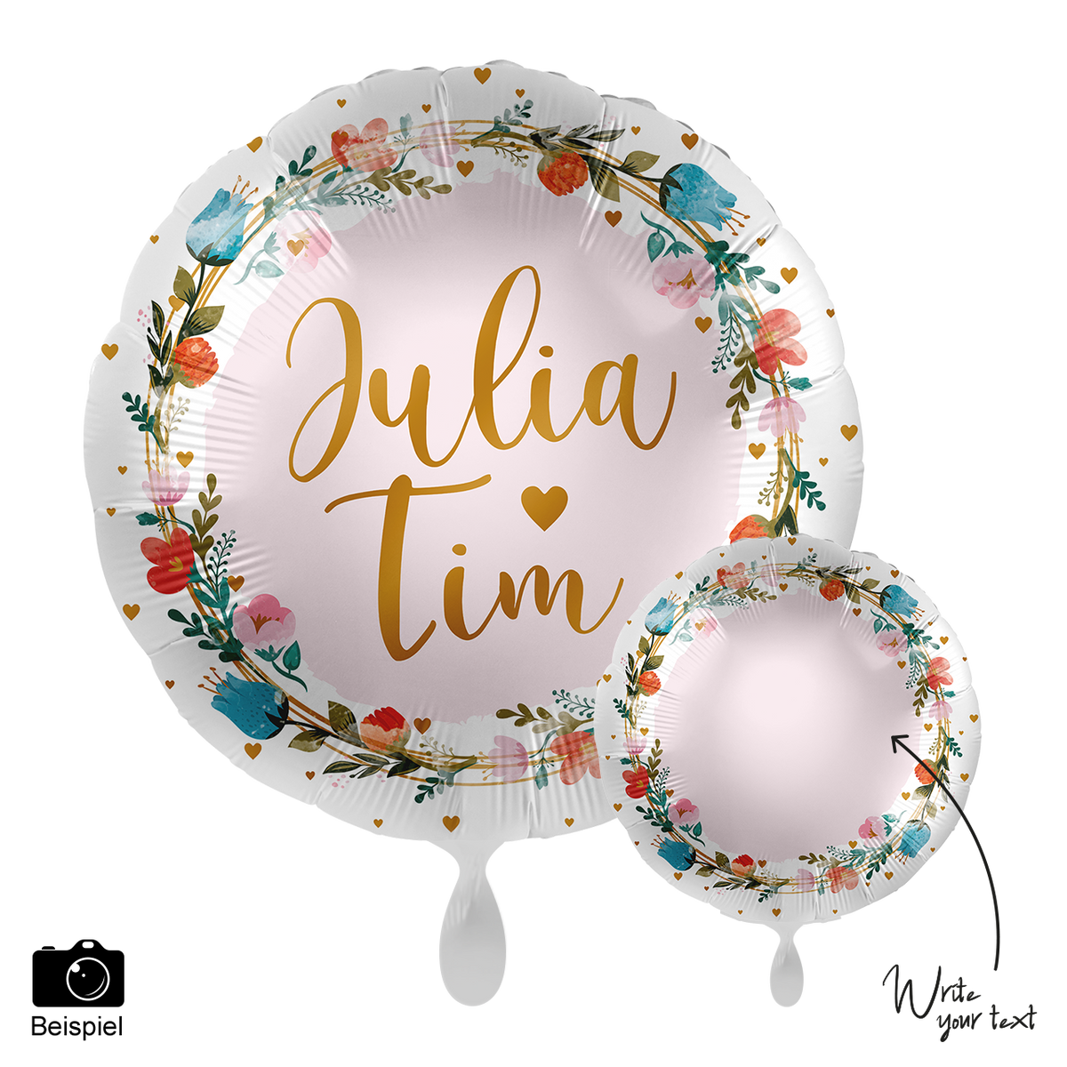 1 Ballon - Personnalisez-le - Floral