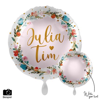 1 Ballon - Personnalisez-le - Floral