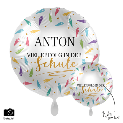1 ballon - Personalisez-le - Bonne chance pour l'école