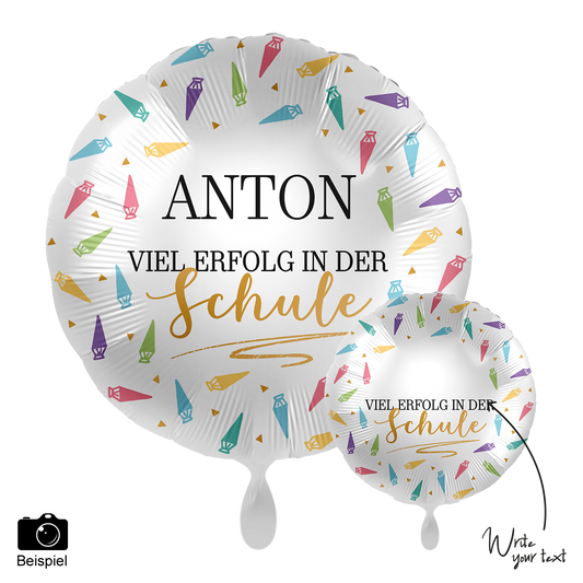 1 ballon - Personalisez-le - Bonne chance pour l'école