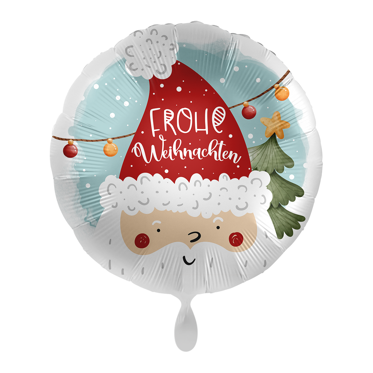 1 ballon - Leuke kerstman - NL