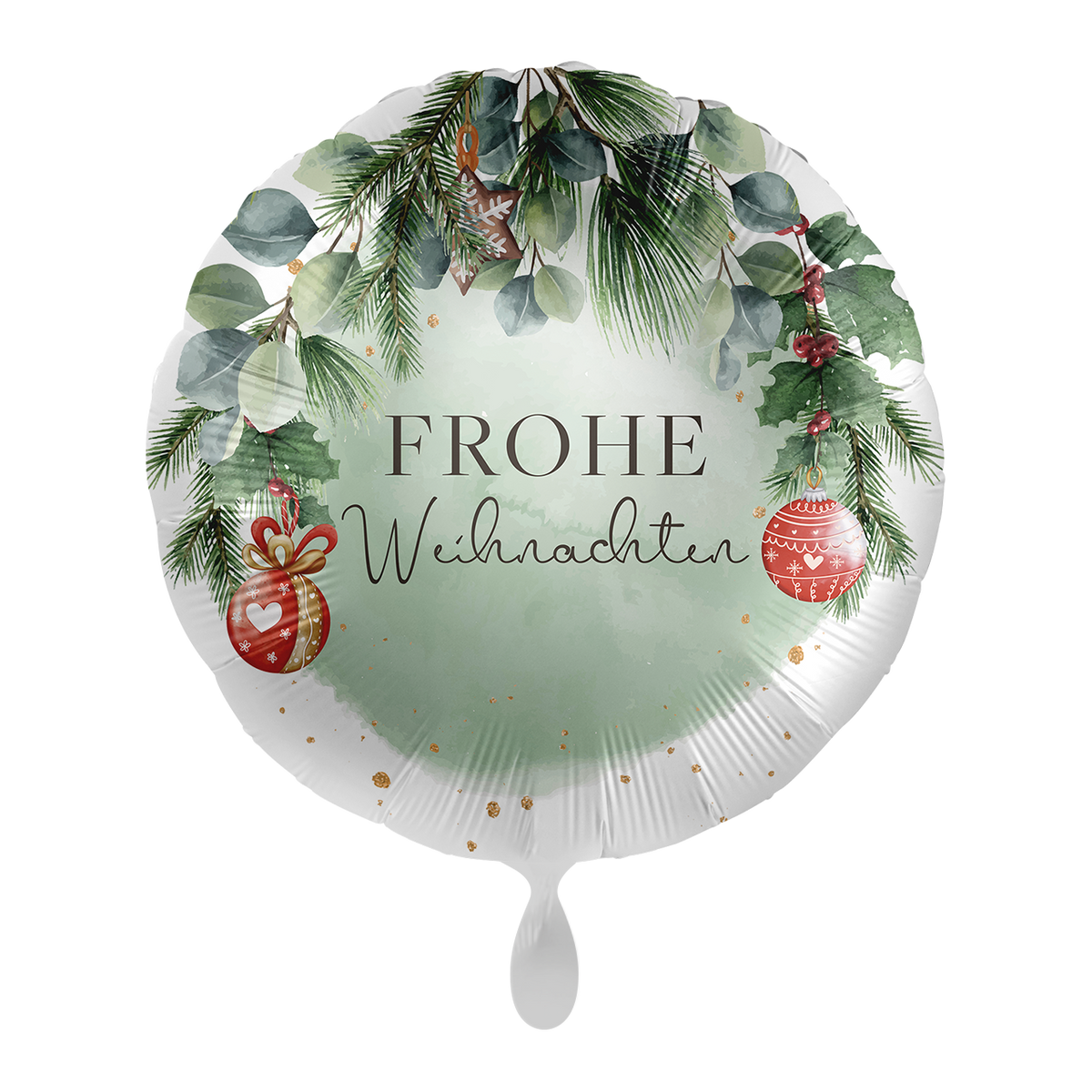 1 Ballon - Natürlicher Weihnachtskranz - GER