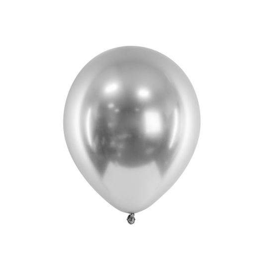 50 ballons - Ø 30cm - Brillant - Argent