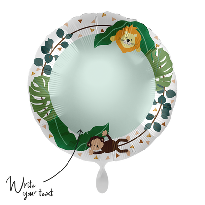 1 Ballon - Personaliseer HET - Jungle Vrienden