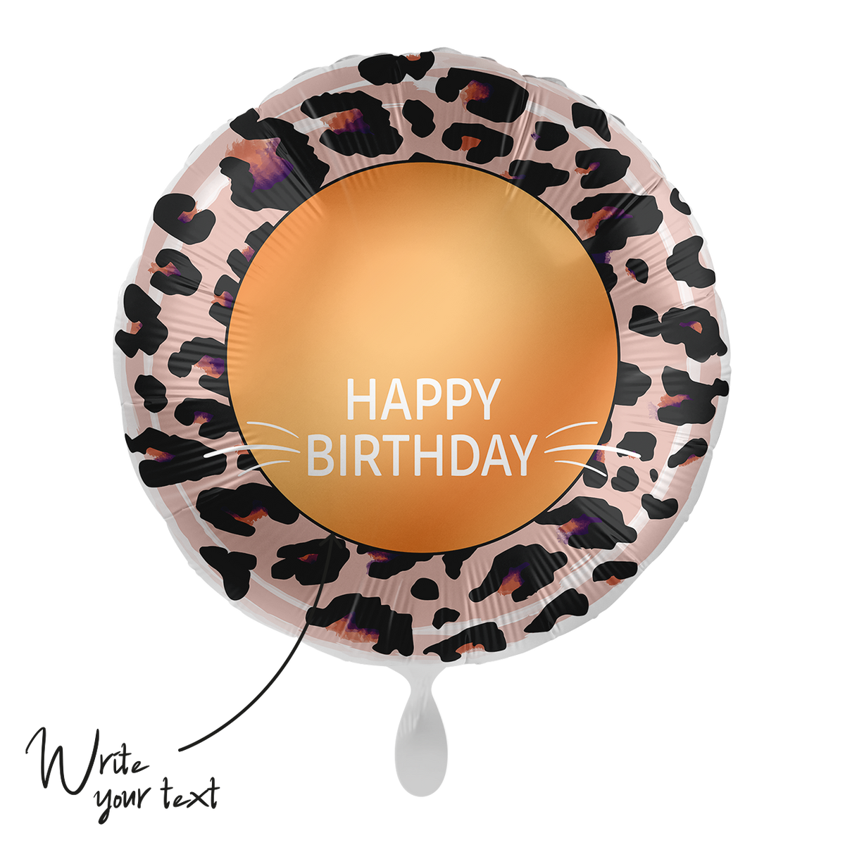 1 Ballon - Personnaliser - Joyeux Anniversaire Léopard