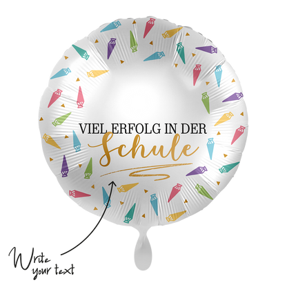 1 ballon - Personalisez-le - Bonne chance pour l'école