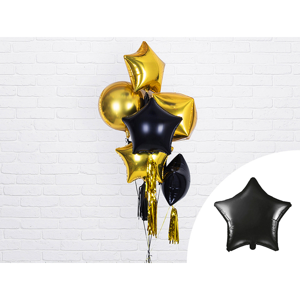 1 Ballon - Étoile - Noir
