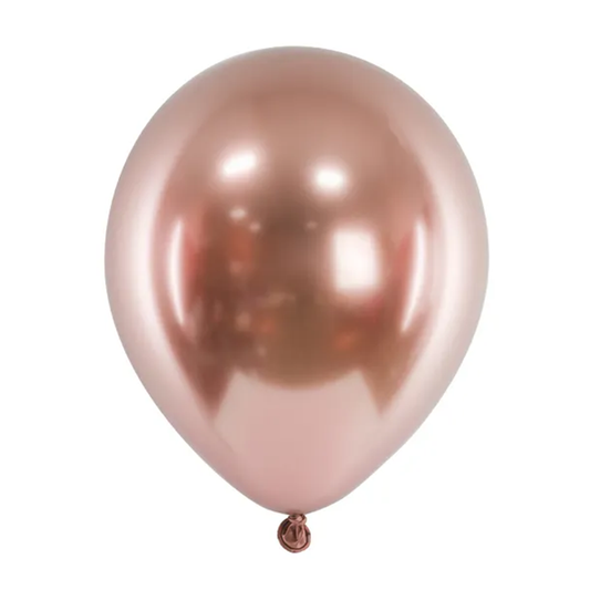 5 ballons - Ø 46 cm - Glossy - Or Rose