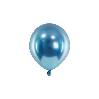 50 mini-ballons - Ø 12cm - Brillant - Bleu