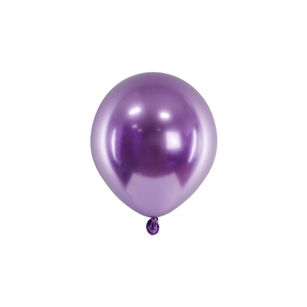 50 mini-ballons - Ø 12cm - Brillants - Violet