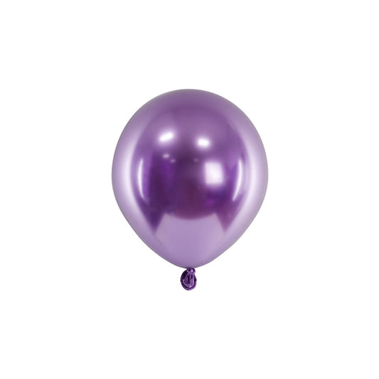 50 mini-ballons - Ø 12cm - Brillants - Violet