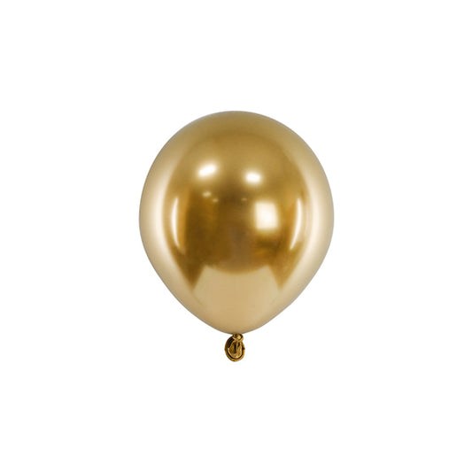50 mini-ballons - Ø 12cm - Brillants - Or