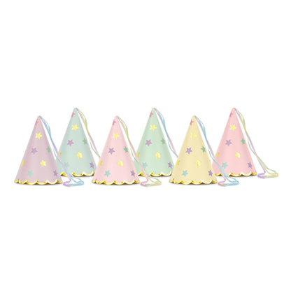 6 Feestmutsen - Shiny Stars