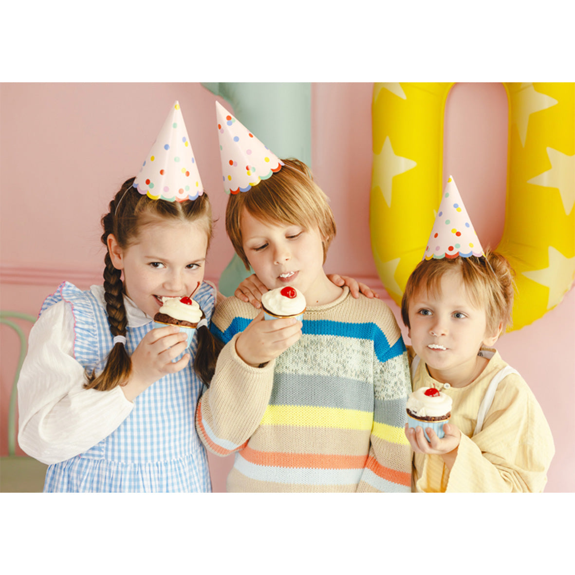 6 feesthoedjes - Confetti