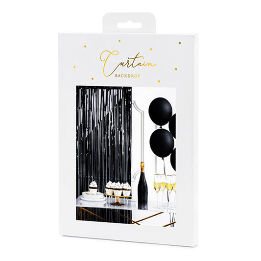 1 Glitterslinger - 2,5m - Zwart