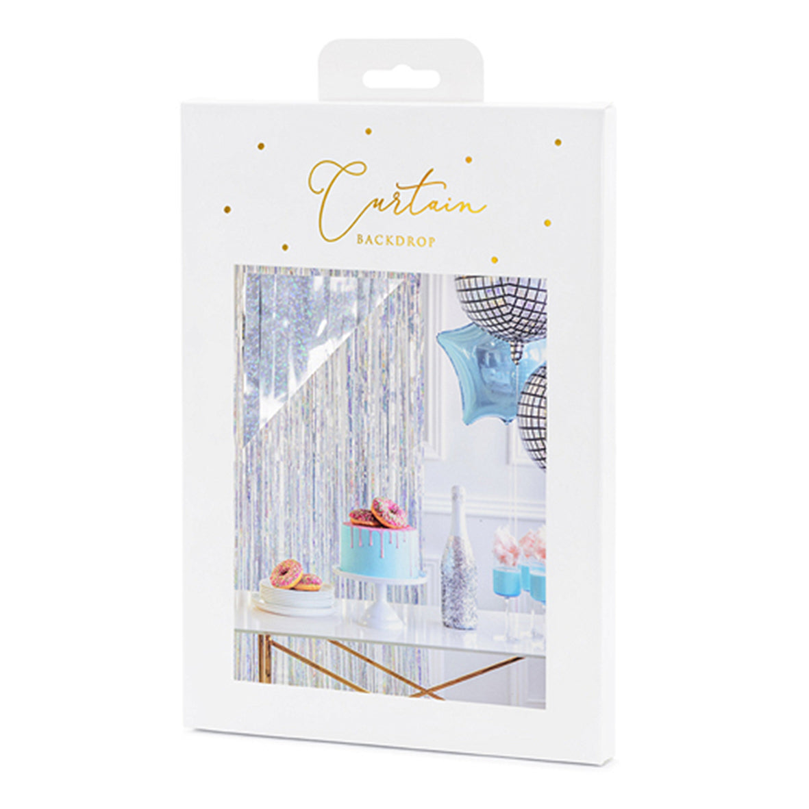 1 rideau à paillettes - 2,5 m - Holographique