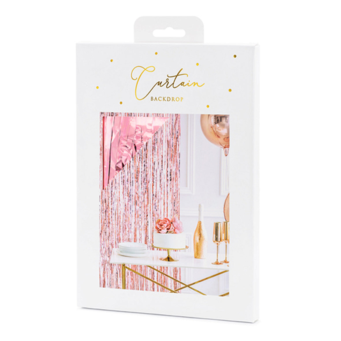 1 rideau à paillettes - 2,5 m - or rose