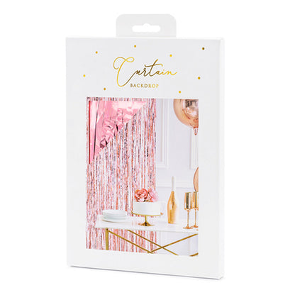 1 rideau à paillettes - 2,5 m - or rose