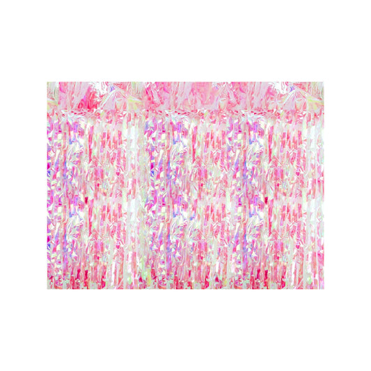 1 rideau de fête - Rose irisé 100x200cm