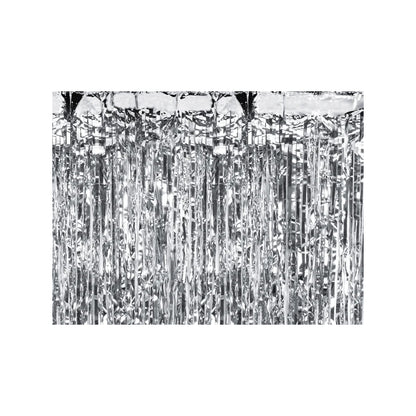 1 Feestgordijn - Zilver 100x200cm