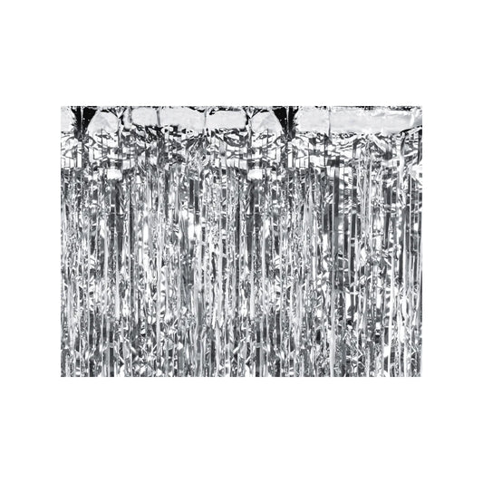 1 Feestgordijn - Zilver 100x200cm