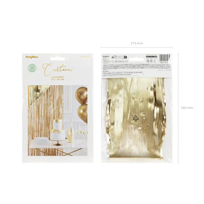 1 Partygordijn - Luxe Goud 100x200cm