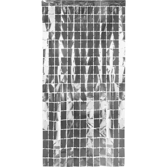 1 Rideau de fête - Square, Argent 100x200cm