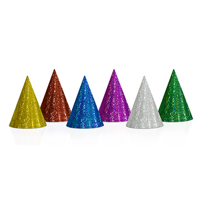 20 chapeaux de fête - Holographiques - Assortiment